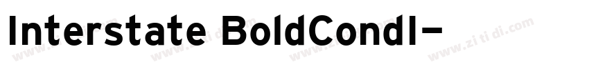Interstate BoldCondI字体转换